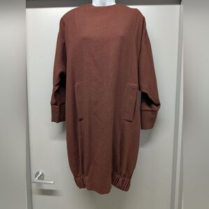Chetta B Made In USA Elegant Brown Sweater Dress
